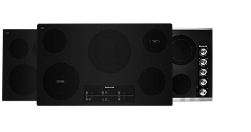 Three KitchenAid® electric cooktops