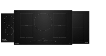 Three KitchenAid® induction cooktops