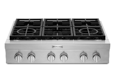 A 36'' 6-Burner Commercial-Style Gas Rangetop