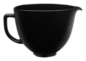 5 Quart Black on Black Smooth Ceramic Bowl