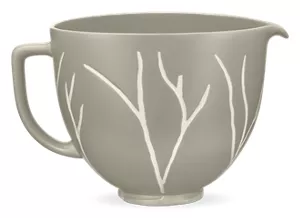 5 Quart Bare Leaves Ceramic Bowl