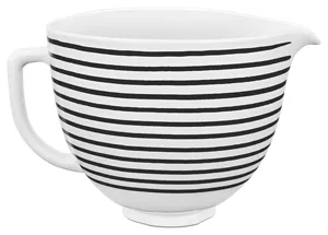 5 Quart Horizontal Stripes Patterned Ceramic Bowl